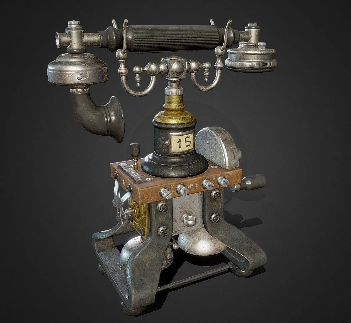 PBR Game 3D Models - Antique Lm Ericsson Phone