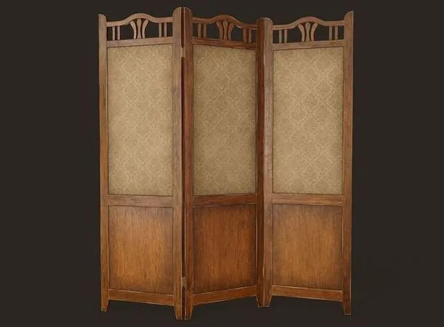 PBR Game 3D Models - Antique Room Divider