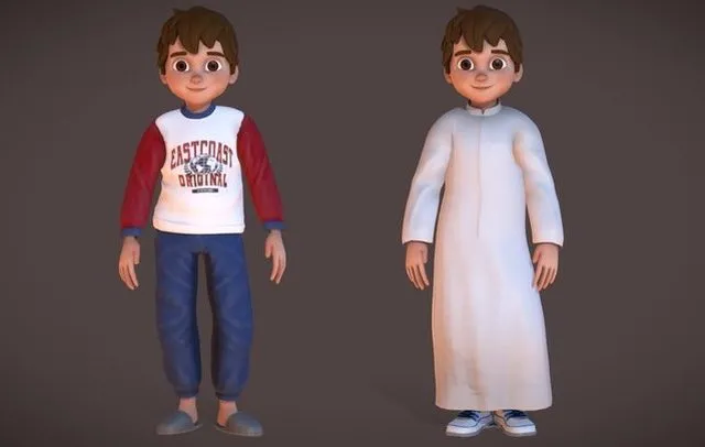 PBR Game 3D Models - Arabi Boy