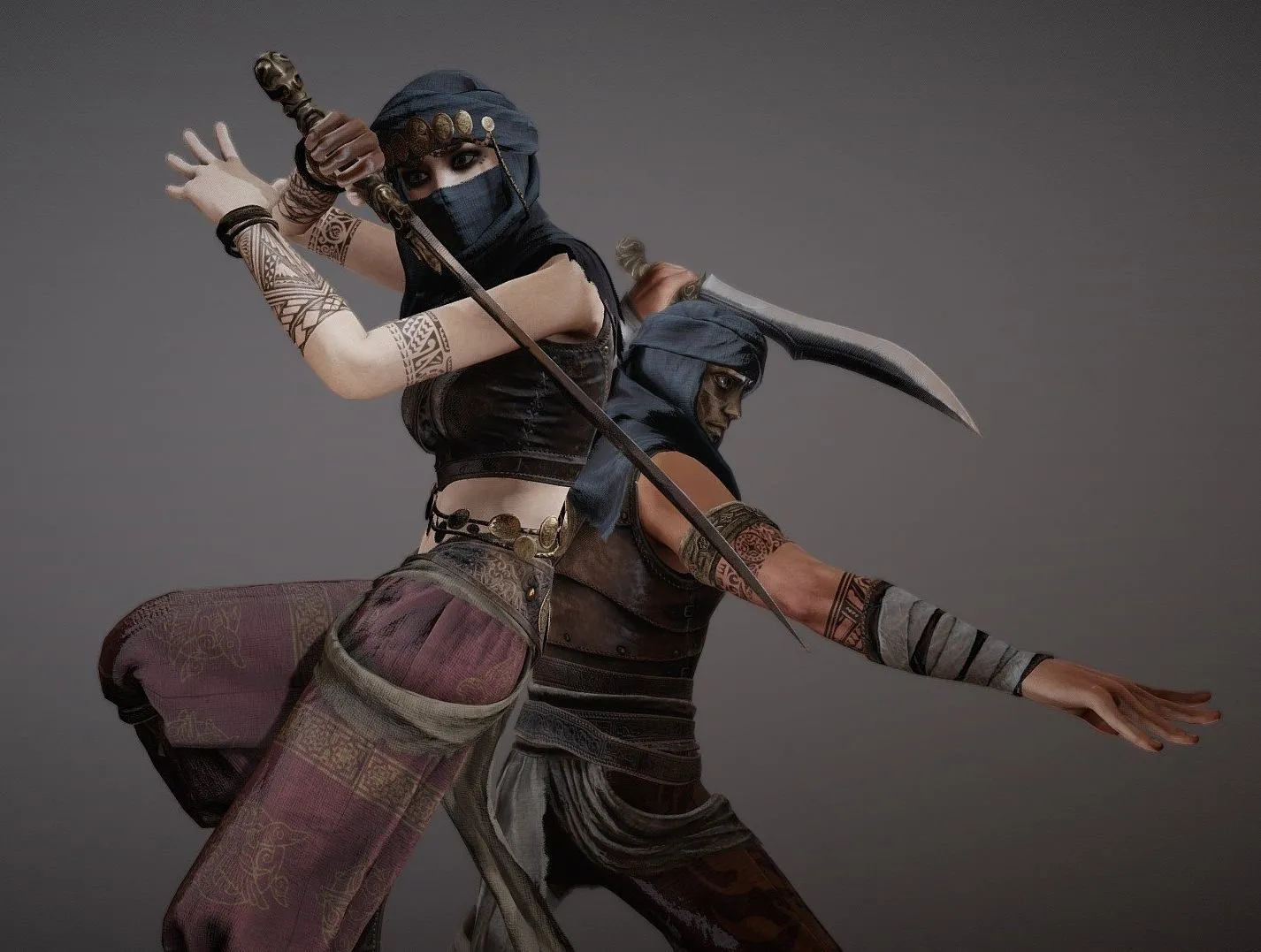 PBR Game 3D Models - Arabic Warriors