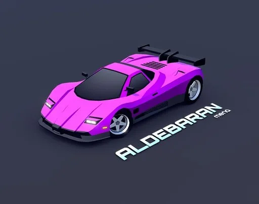 PBR Game 3D Models - ARCADE Aldebaran Retro Supercar