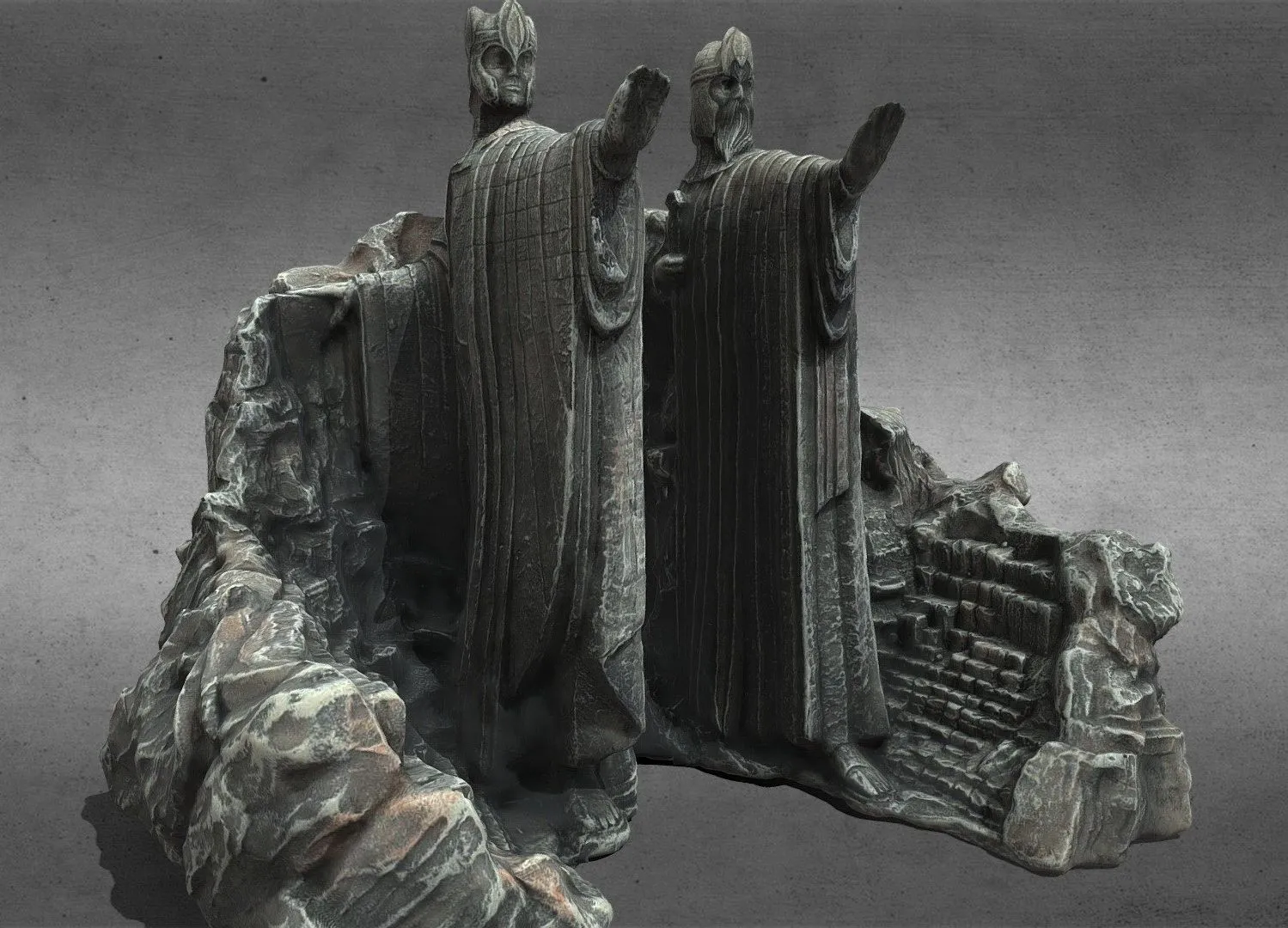 PBR Game 3D Models - Argonath Low Poly