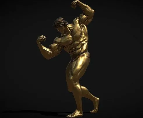 PBR Game 3D Models - Arnold Schwarzenegger Golden Trophy