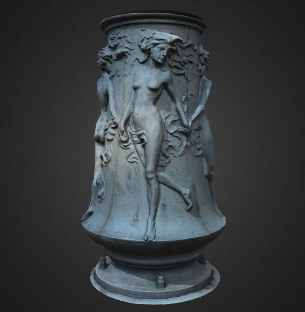 PBR Game 3D Models - Art Noveau Detail Montemartini Museum Rome