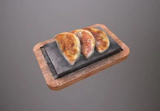 PBR Game 3D Models - Asia food Fried dumplings