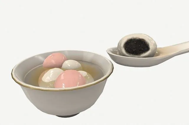 PBR Game 3D Models - Asia food tangyuan