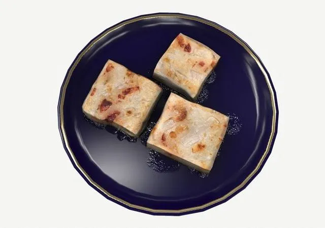 PBR Game 3D Models - Asia food turnip cake