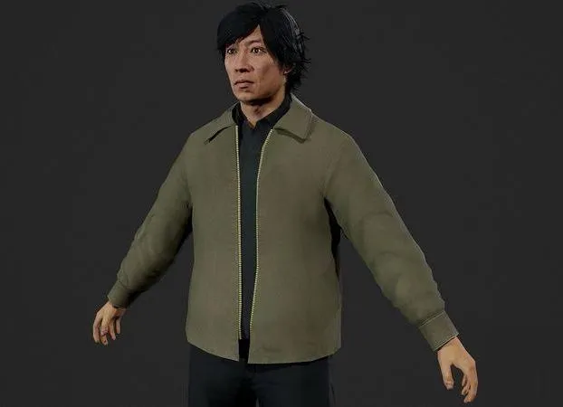 PBR Game 3D Models - Asian man young man