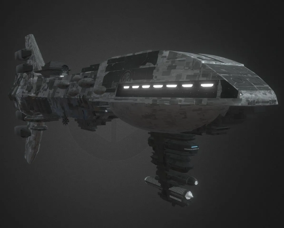 PBR Game 3D Models - Assault Frigate Model