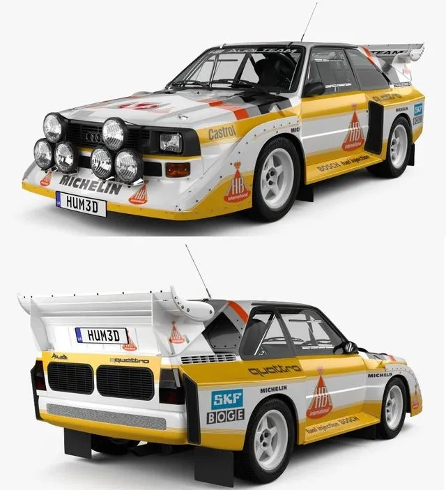 PBR Game 3D Models - Audi Quattro Sport S1 E2 1985