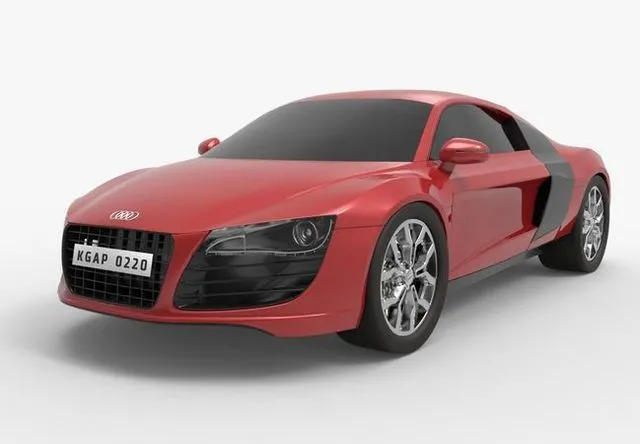 PBR Game 3D Models - Audi r8 car