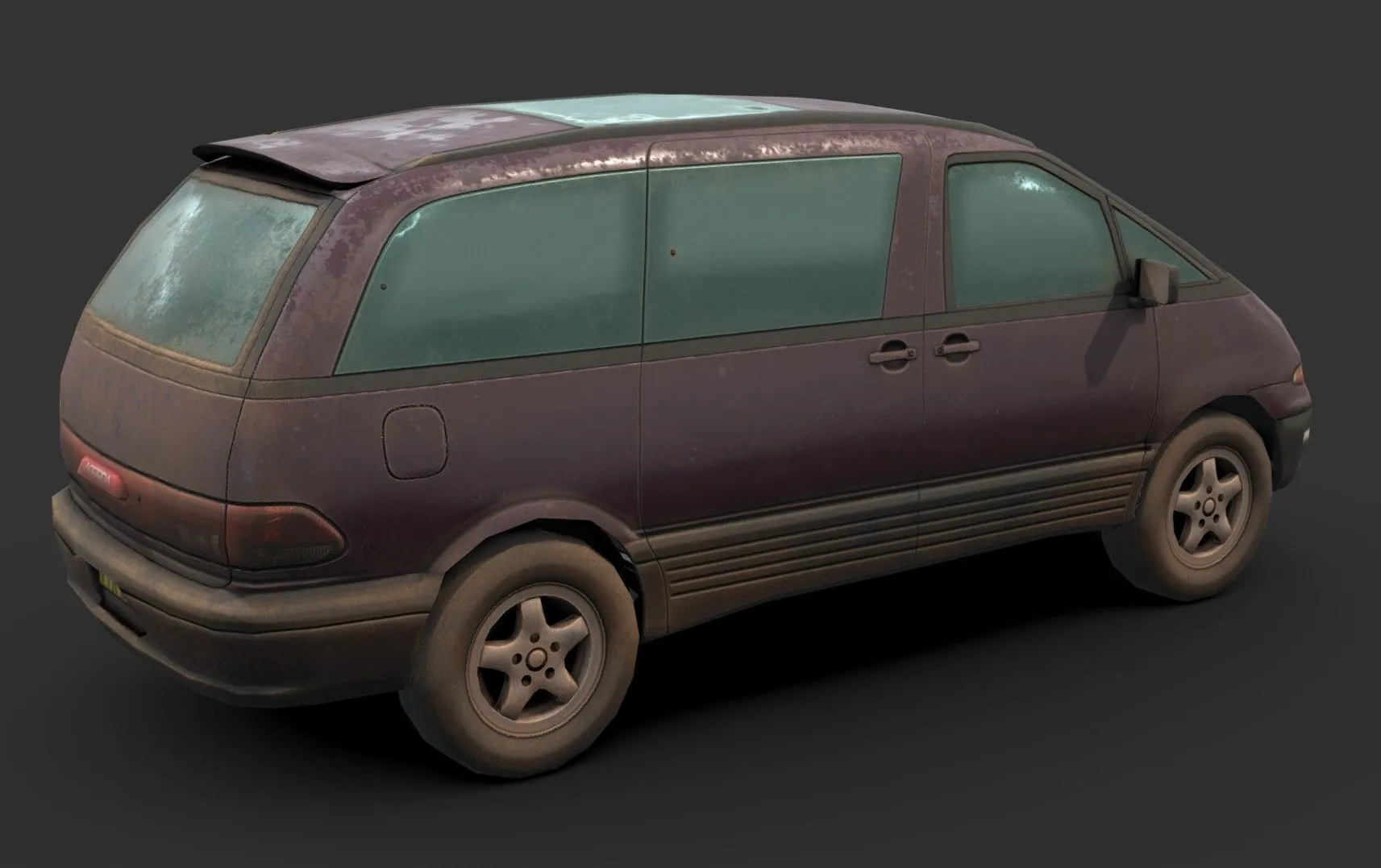 PBR Game 3D Models - Australian Minivan
