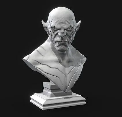 PBR Game 3D Models - Azog Bust For 3D Print