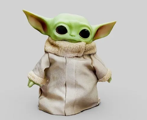 PBR Game 3D Models - Baby Yoda Mattel   3D Scan