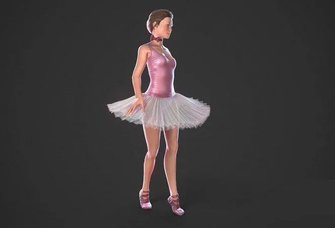 PBR Game 3D Models - Ballerina