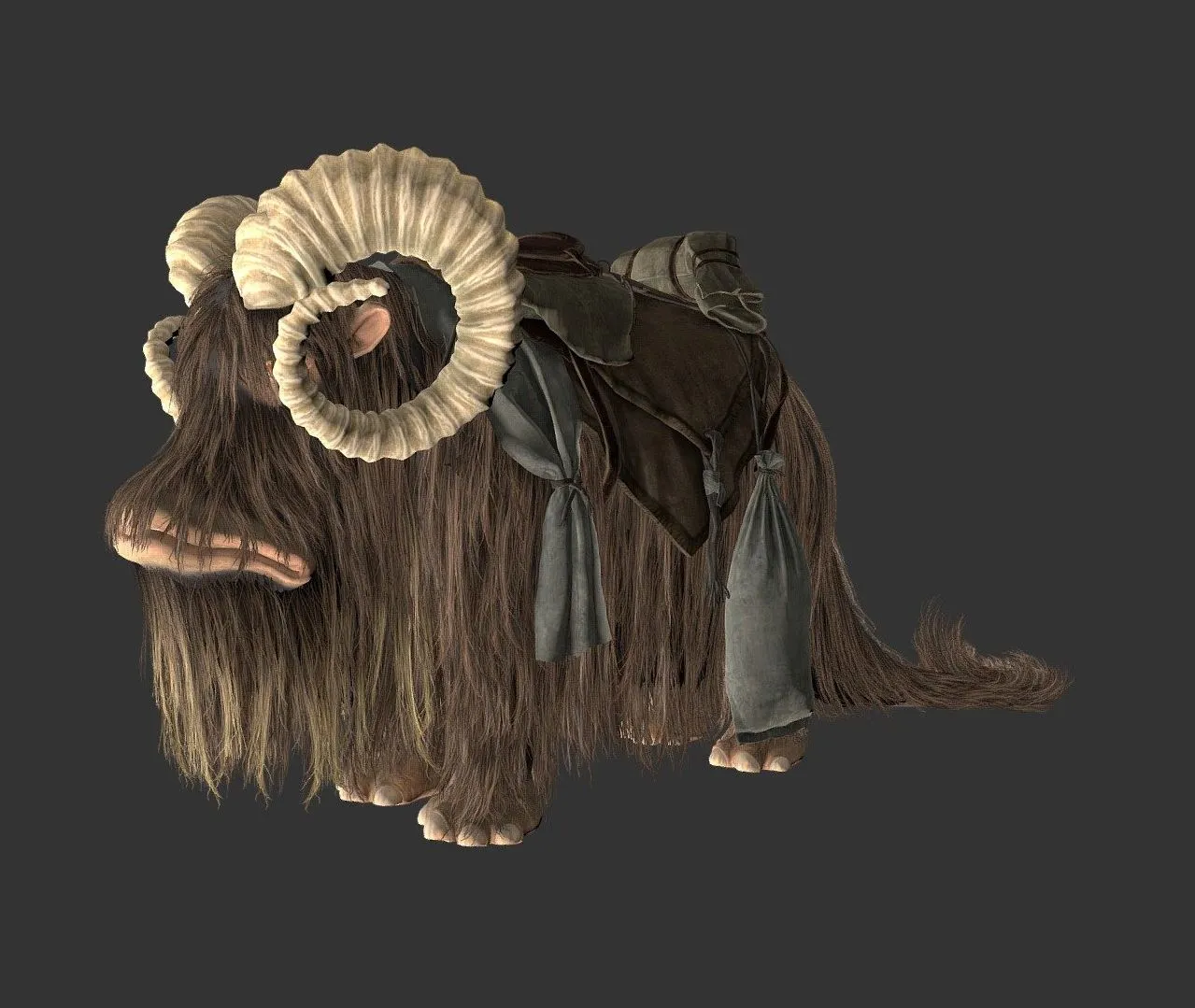 PBR Game 3D Models - Bantha