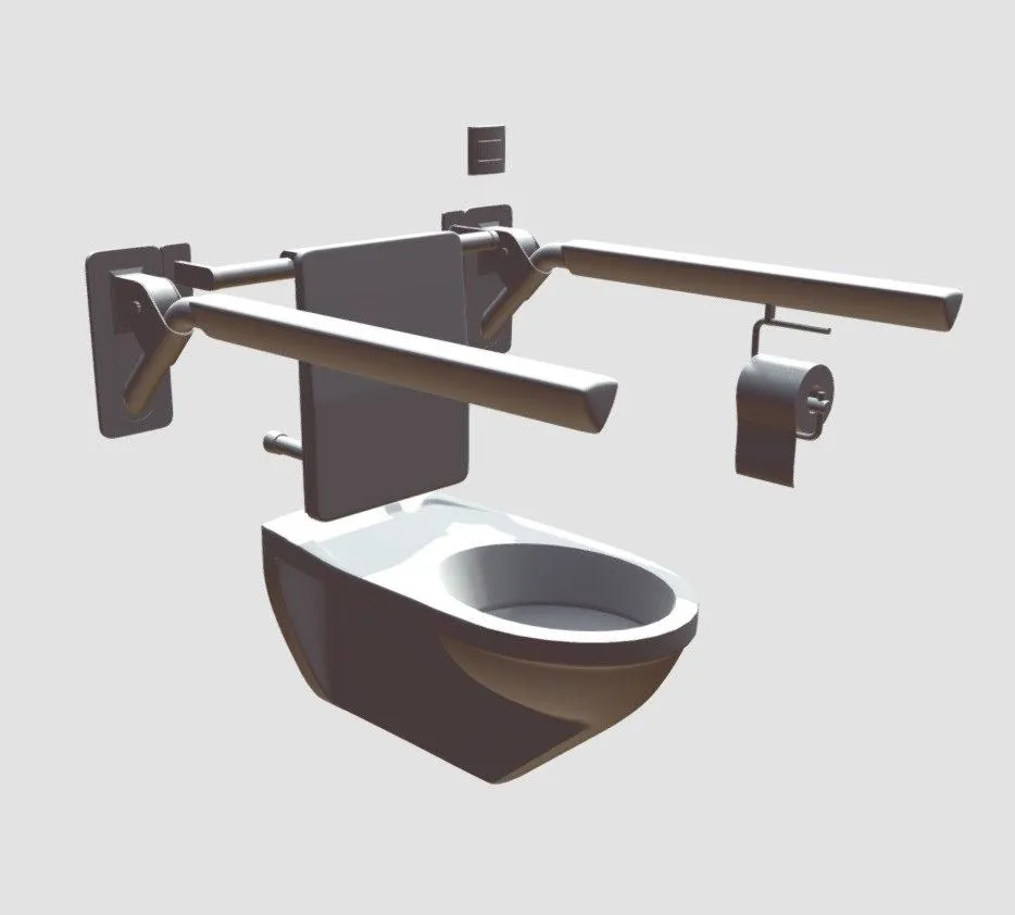 PBR Game 3D Models - Bathroom Furniture Set