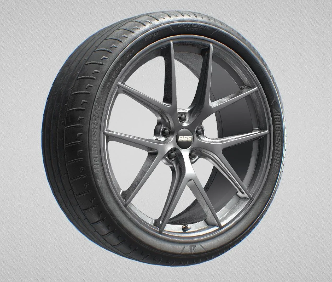 PBR Game 3D Models - Bbs Ci R Bridgestone Potenza Sport