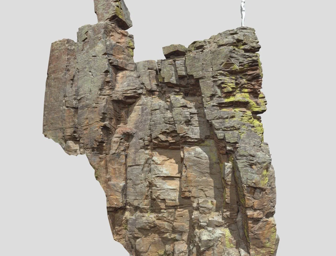 PBR Game 3D Models - Big Cliff Rock Pillar Scan
