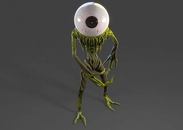 PBR Game 3D Models - Bigeye Monster