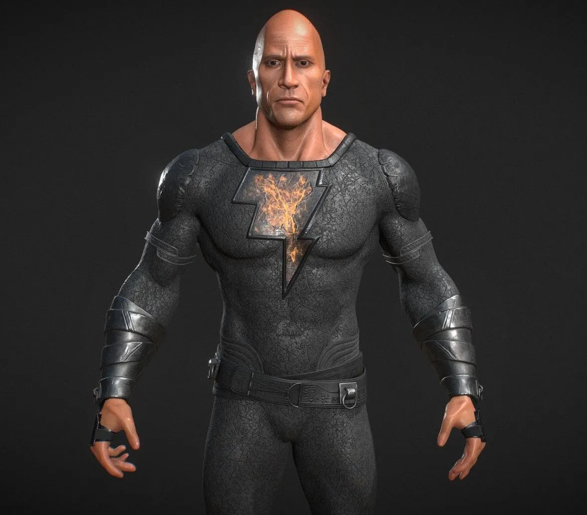 PBR Game 3D Models - Black Adam Dwayne Johnson