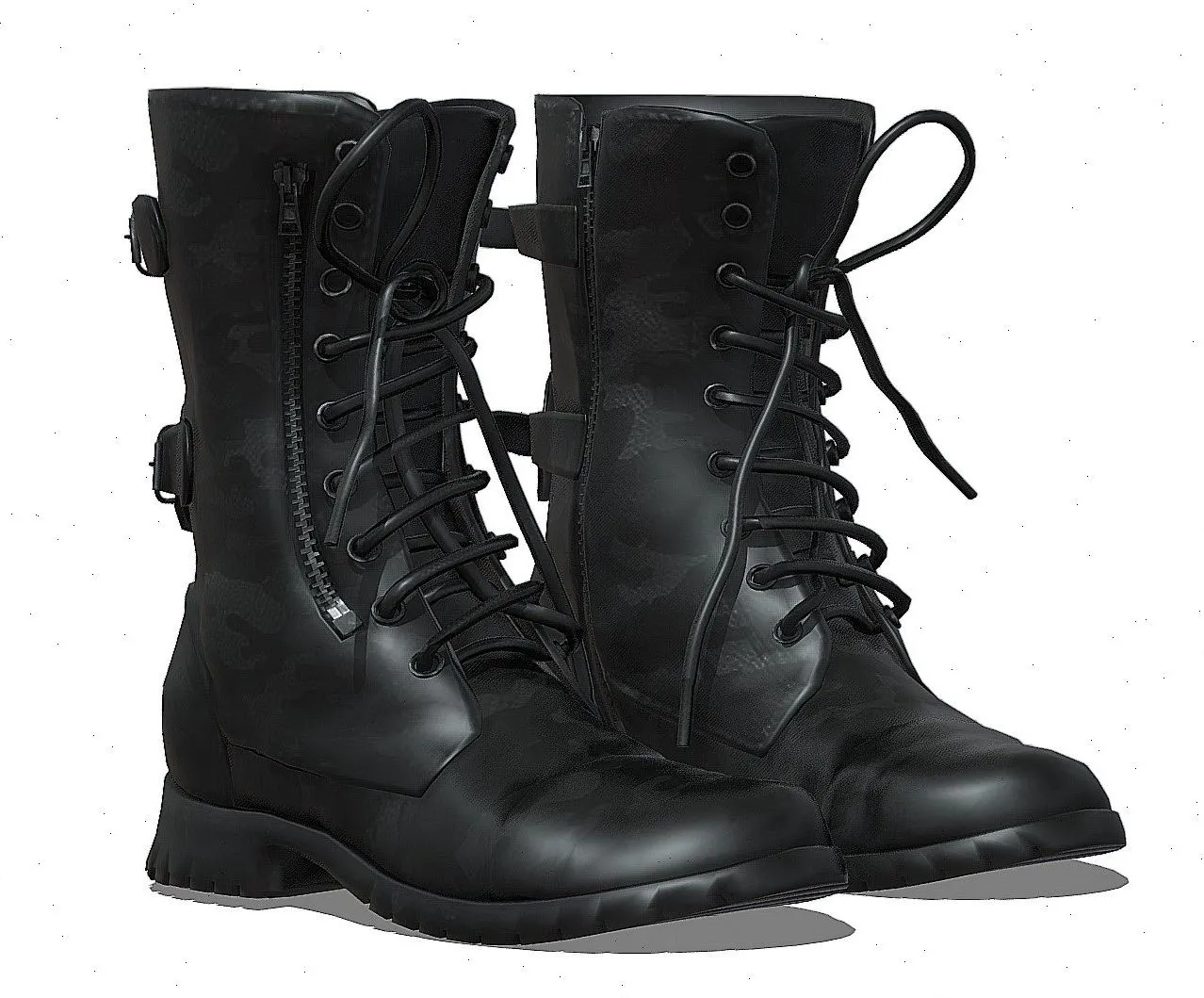 PBR Game 3D Models - Black Boots