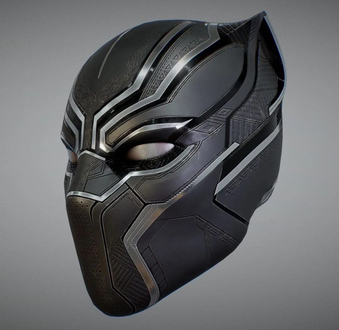 PBR Game 3D Models - Black Panther Mask