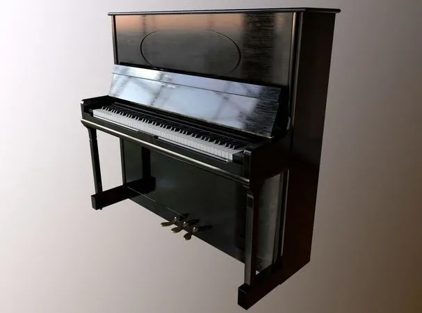 PBR Game 3D Models - Black Piano