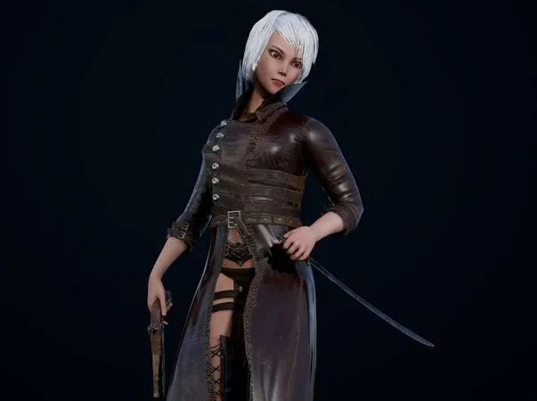 PBR Game 3D Models - Blood Girl