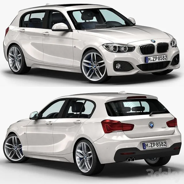 PBR Game 3D Models - BMW 1 Series 5-door 2016