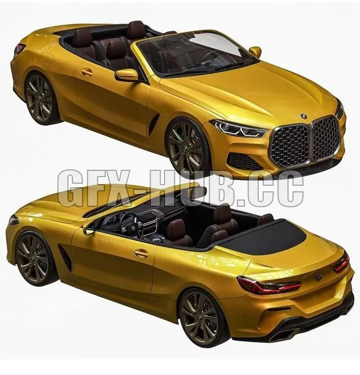 PBR Game 3D Models - BMW M4 Cabrio