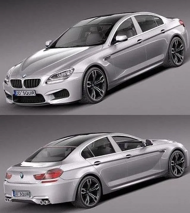 PBR Game 3D Models - BMW M6 Gran Coupe 2014