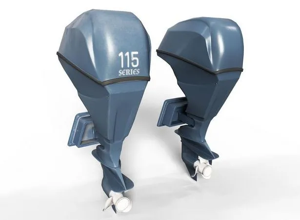 PBR Game 3D Models - Boat Engine