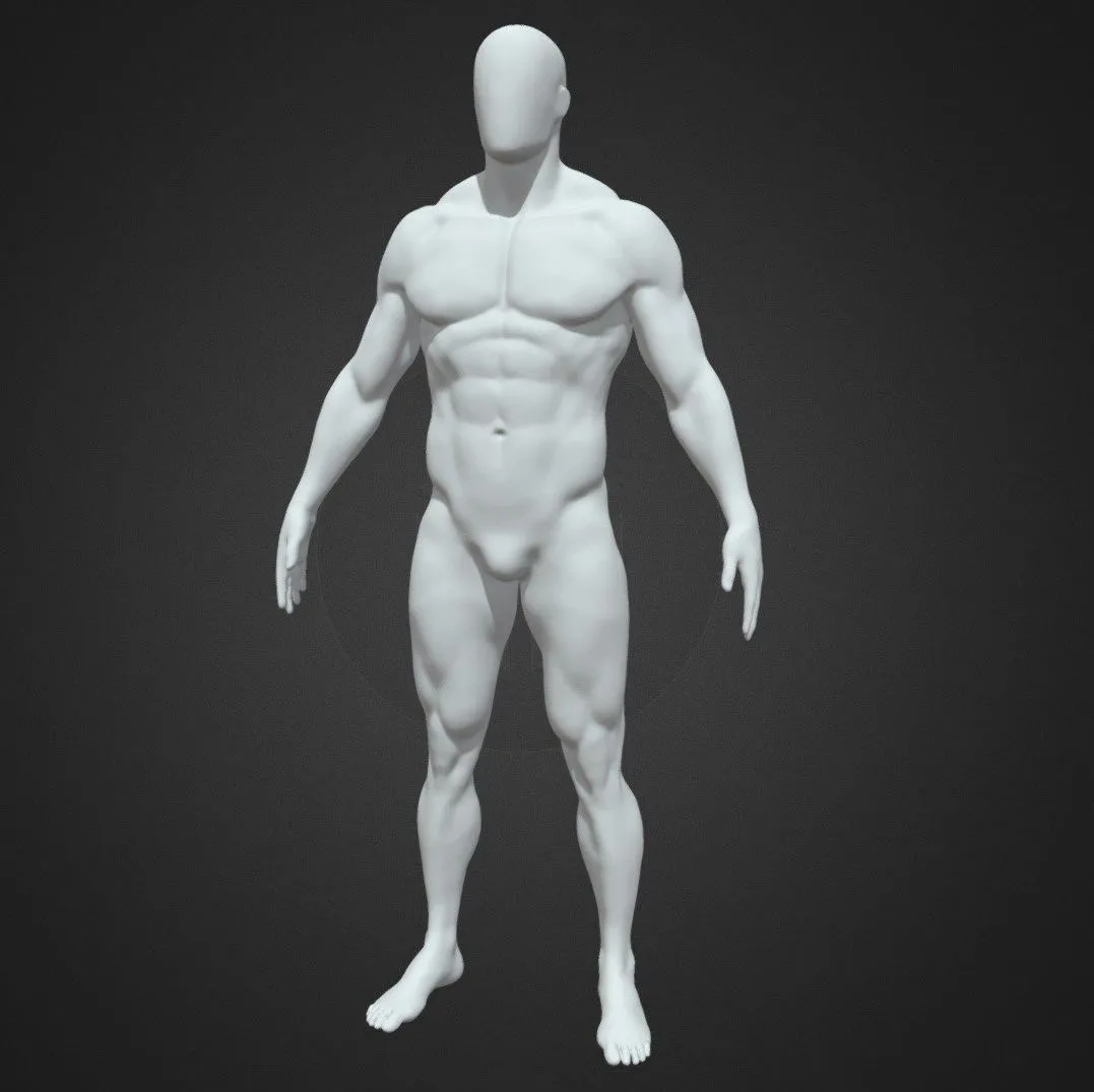 PBR Game 3D Models - Body Male