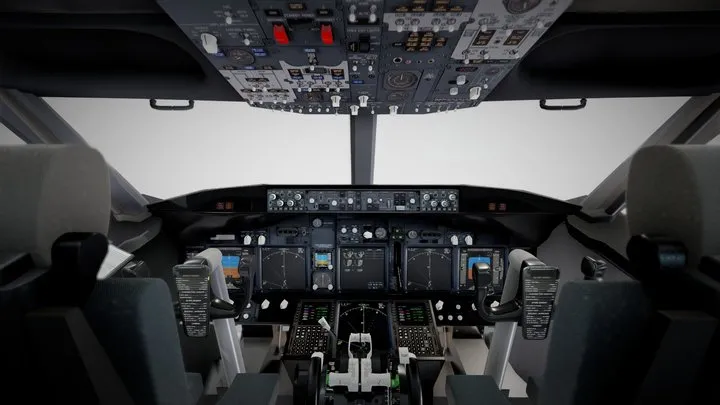 PBR Game 3D Models - (Boeing 737) Airplane Cockpit