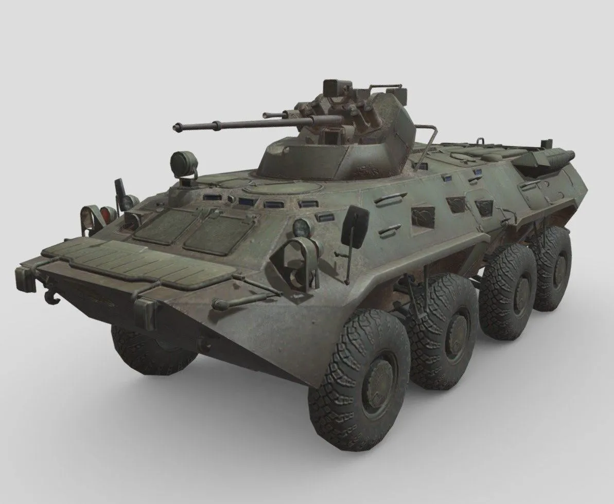 PBR Game 3D Models - Btr 80A