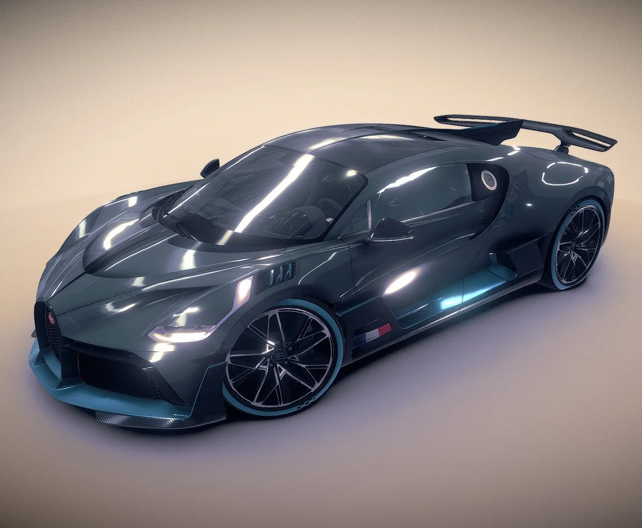 PBR Game 3D Models - Bugatti Divo 2019