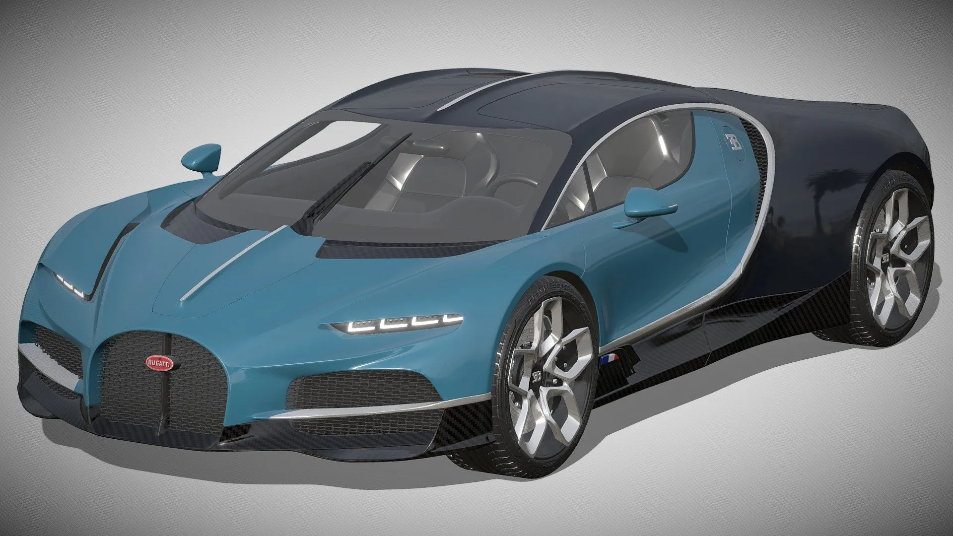 PBR Game 3D Models - Bugatti Tourbillon