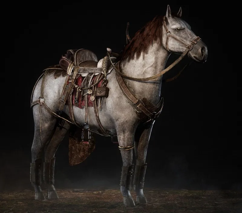 PBR Game 3D Models - Bukhar Faithful comrade horse
