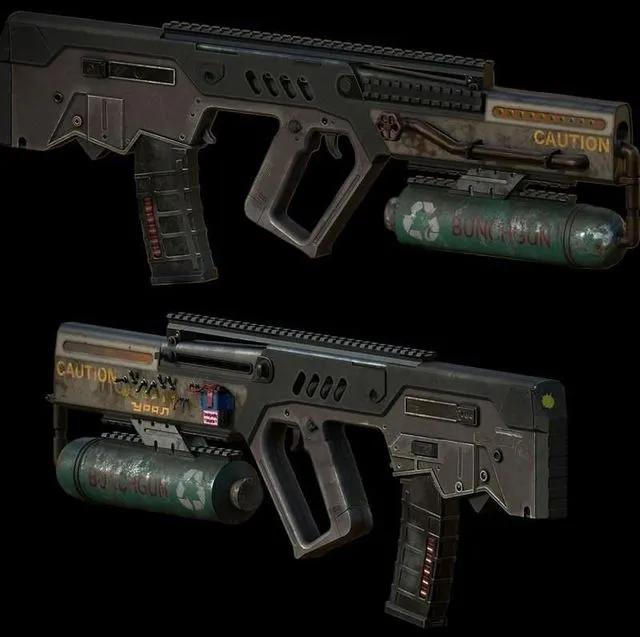 PBR Game 3D Models - Bunch Gun