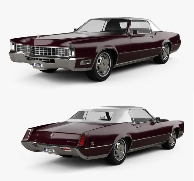 PBR Game 3D Models - Cadillac Eldorado Fleetwood 1968