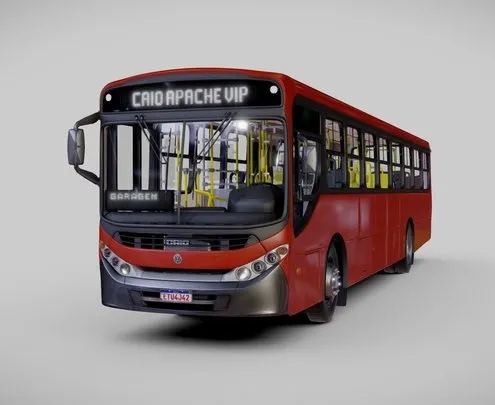 PBR Game 3D Models - Caio Apache VIP III Volksbus Brazilian Bus