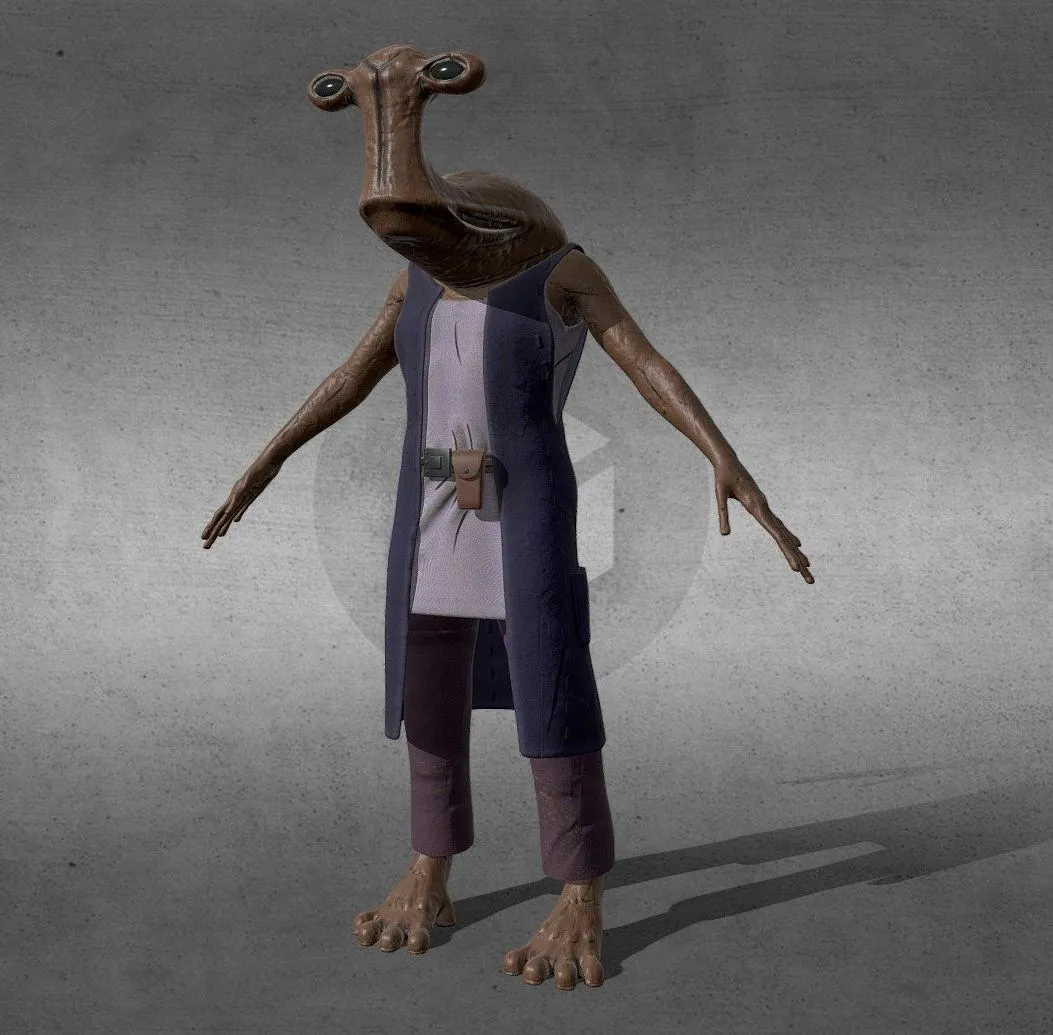 PBR Game 3D Models - Cantina Ithorian