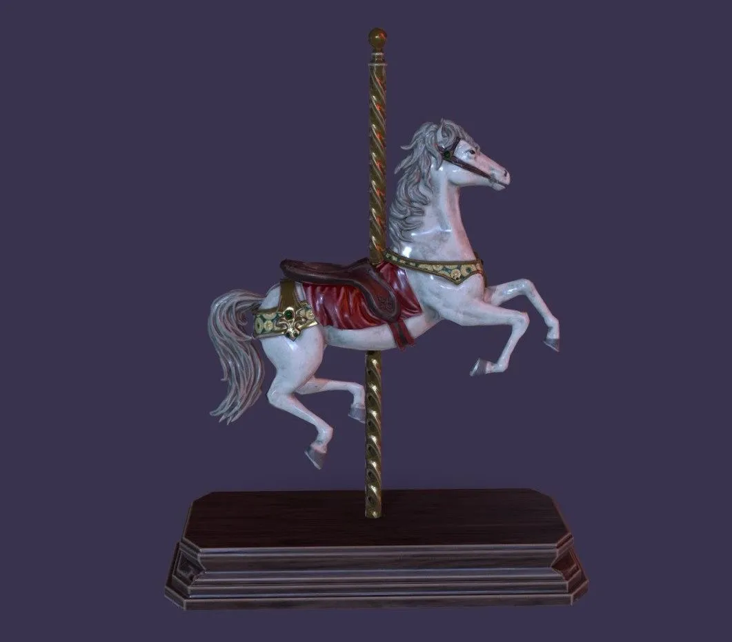 PBR Game 3D Models - Caorusel Horse
