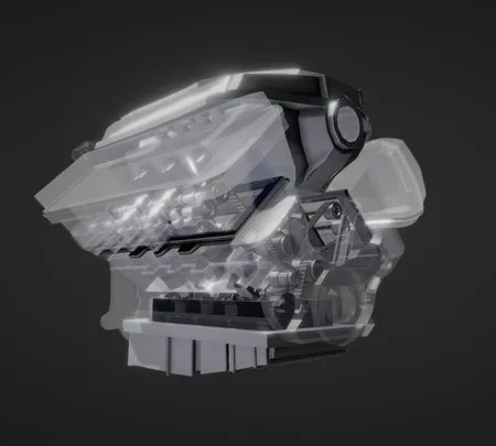 PBR Game 3D Models - Car Engine