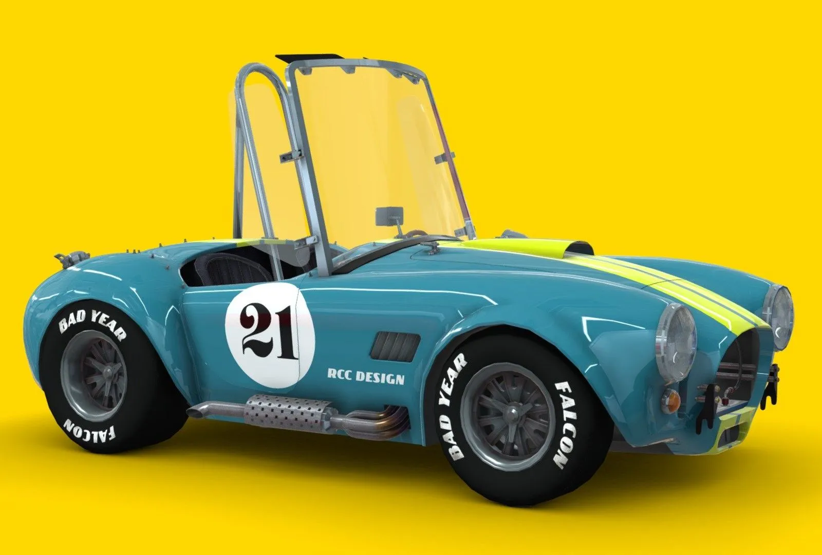 PBR Game 3D Models - Cartoon Car Kobra