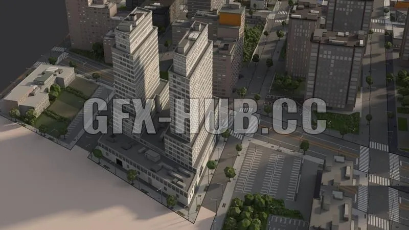 PBR Game 3D Models - Cartoon City