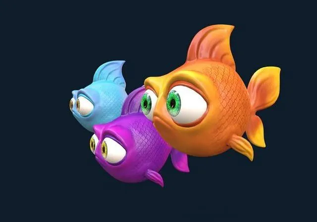 PBR Game 3D Models - Cartoon Fish