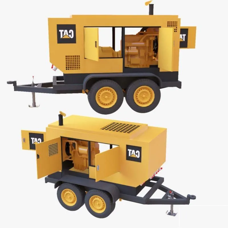 PBR Game 3D Models - Cat Diesel Electric Generator Low-poly