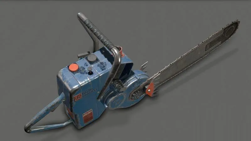 PBR Game 3D Models - Chainsaw David Bradley